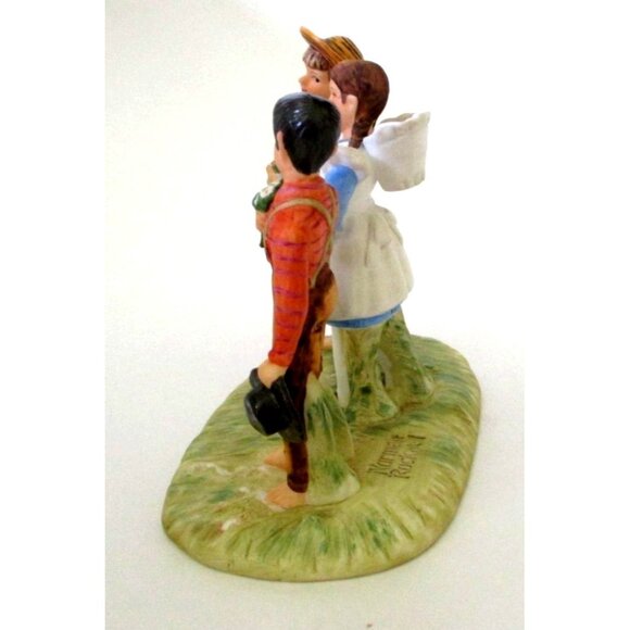 Vintage Norman Rockwell Young Man's Fancy Figurine Gorham Bone China Collectible - Picture 4 of 6